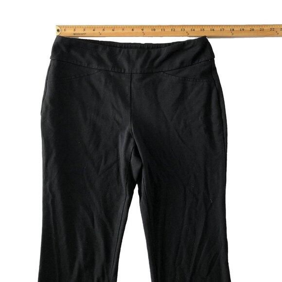 Charter Club Womens 10 Black Cambridge Slim Straight Stretch Pull On Dress Pants - Picture 3 of 6